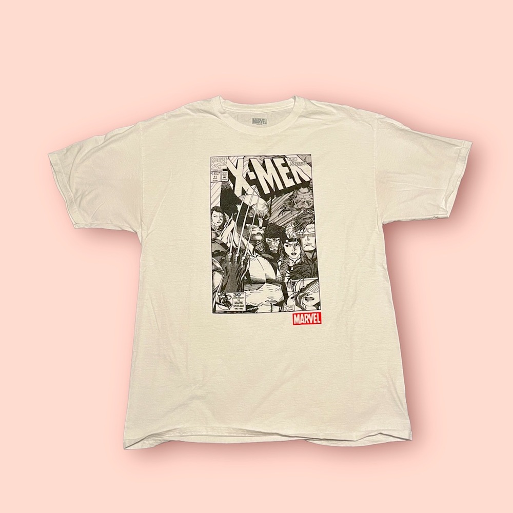 Marvel X-Men Wolverine Graphic T-Shirt Cotton Large White Black Red Unisex